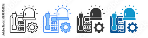 Emergency Response Icon Set Multiple Style Collection