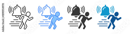 Alarm Icon Set Multiple Style Collection