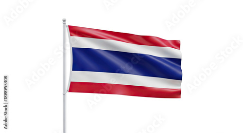 Thailand Flag Waving on Pole Free Download Thailand Flag Waving on Pole - GFXLoad