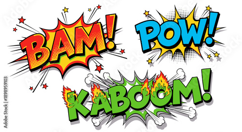 comic book explosion words