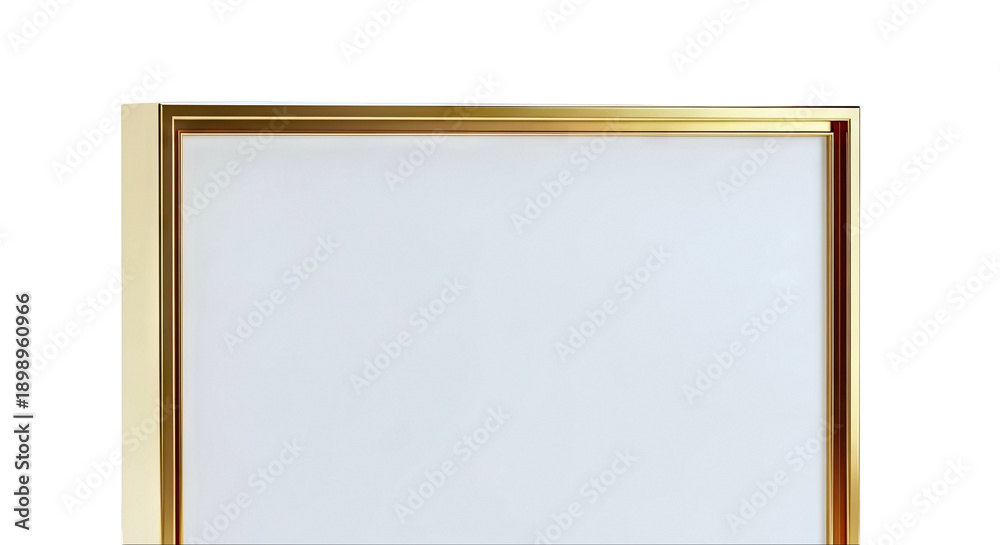 Fototapeta premium Elegant gold-framed canvas or panel, minimalist design