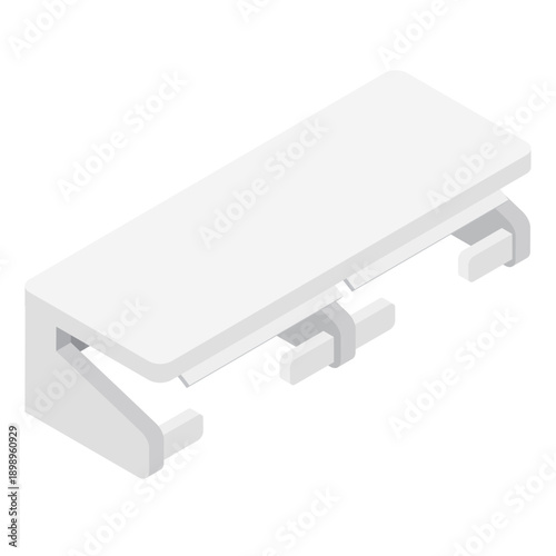 空のペーパーホルダー・アイソメトリック