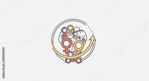 Diverse equality symbols in motion graphic design