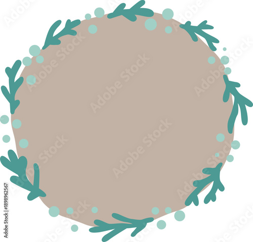 Pastel Coral and Sea Foam Decorative Floral Wreath for marine life and summer holiday beach.