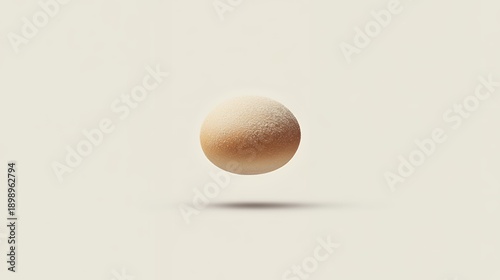 A single soft filipino pandesal bread floating