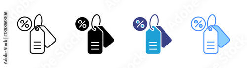 Sale icon set multiple style collection