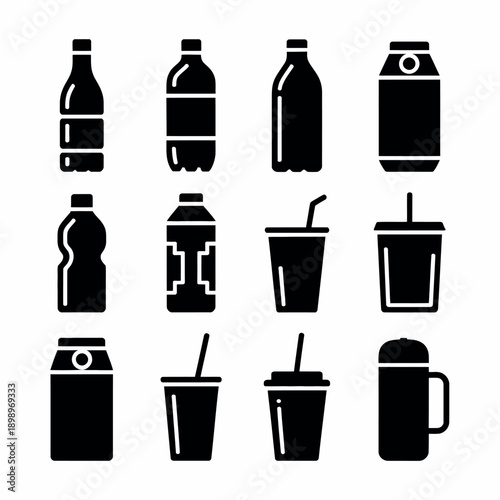 Collection of beverage containers and drinking vessels