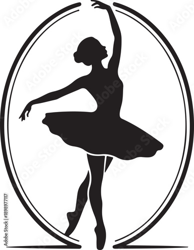 Ballerina Dance Silhouette Art