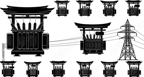 Construction Worker and Engineer Silhouette Vector Set, Industrial Laborers, Hard Hat Safety, Maintenance, Repair, Professional Tradesmen, Building Industry, Mechanical Technician Black Icons
