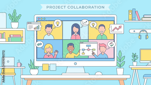 Virtual Team Meeting for Project Collaboration