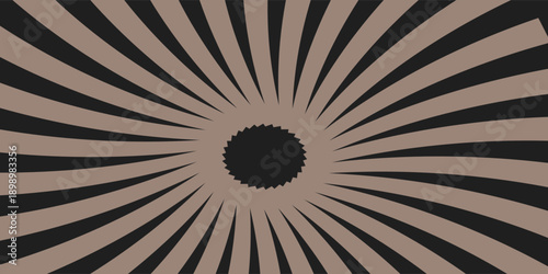 sunburst pattern background. Retro ray pattern background. Sharp black and white lines radiating towards a central point for a bold and dramatic effect