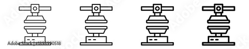 Hydraulic Press  Icon Set Different Style Collection