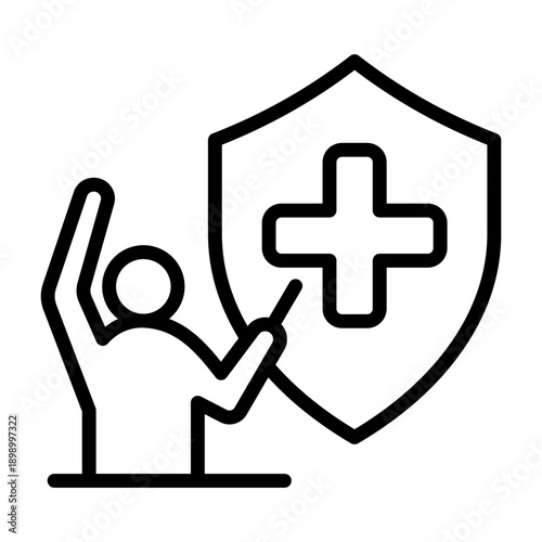 Safety Briefing Icon - Black Outline