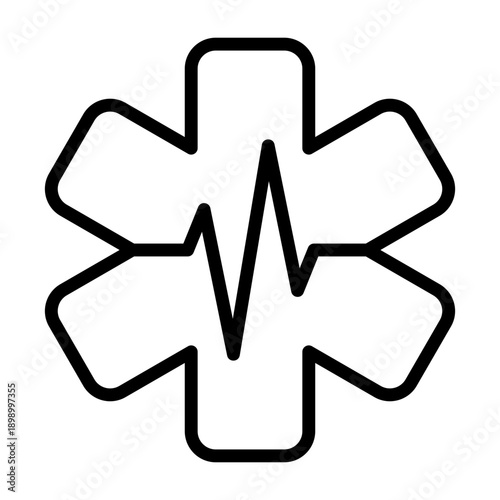 First Response Icon - Black Outline