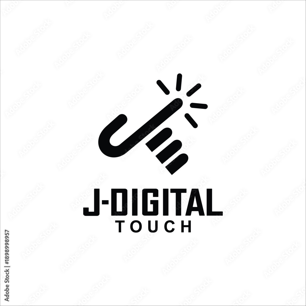 Obraz premium Hand technology logo design vector