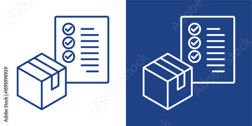 Fulfillment Blue And White Icon Style Collection