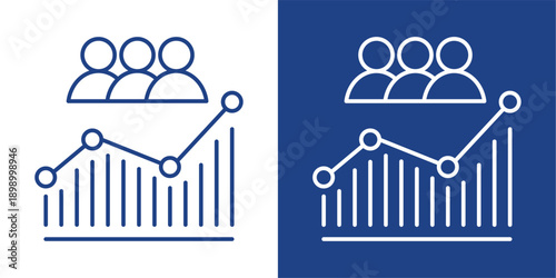 Demand Blue And White Icon Style Collection