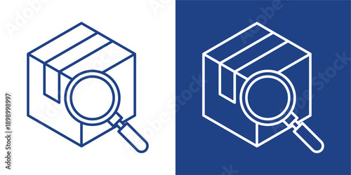 Tracking Blue And White Icon Style Collection