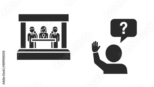 Person with question to jury panel.