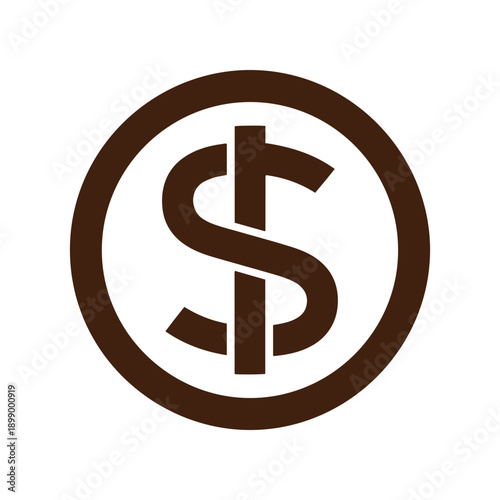  Dollar sign icon in circle