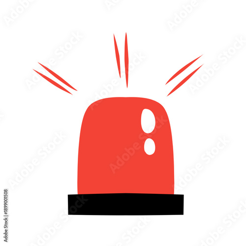 illustration of an ambulance siren on a white background