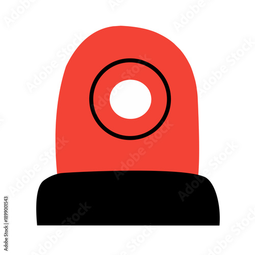 illustration of an ambulance siren on a white background