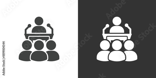 Public Speaking icon. Solid glyph series icon