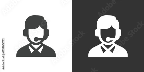 Customer Support icon. Solid glyph series icon