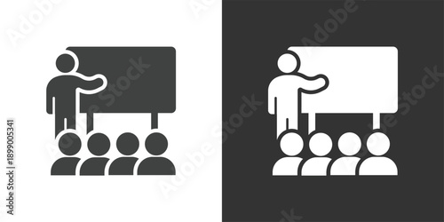 Classroom Training icon. Solid glyph series icon