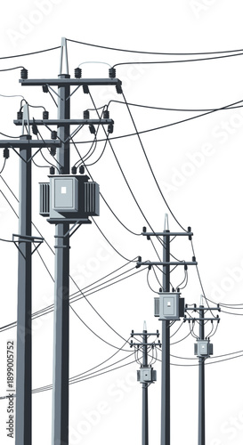 Electricity Pylons and Power Lines.