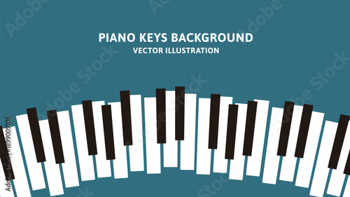 16:9の背景素材。ピアノの鍵盤のレトロなデザインのベクターイラストデータ