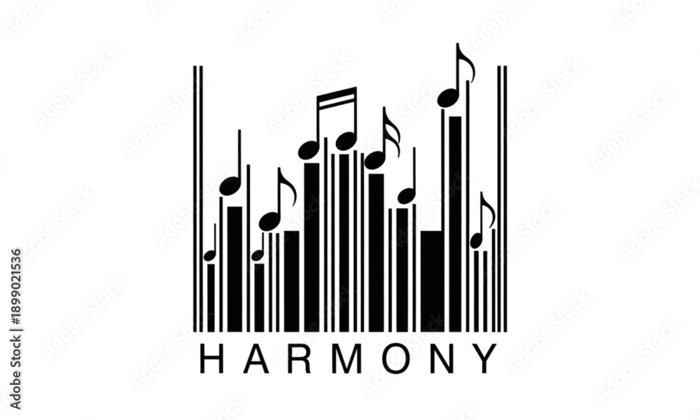 Obraz premium Music barcode