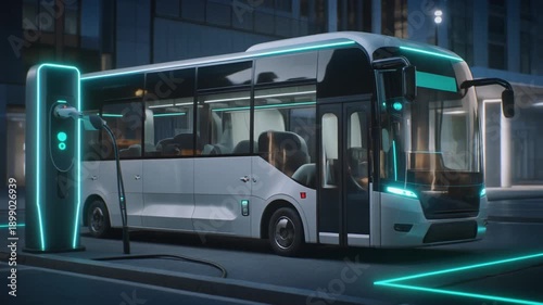 Electric Bus Charging at Smart City Station
