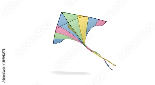 Colorful Diamond Kite Isolated Vector Illustration isolated PNG with Transparent Background