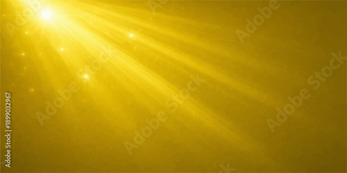 Golden abstract rays of sunlight background
