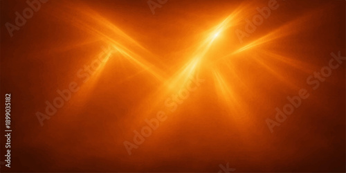 Abstract light background with glowing orange rays