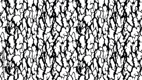 Rough tree bark texture pattern. Natural bark surface. White and black colors.