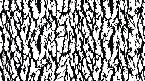 Seamless Stringybark bark texture, abstract pattern. Detailed black and white design.