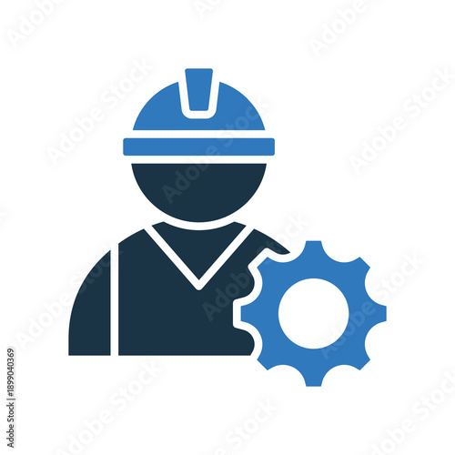 Labor mixed color icon  Vector Illustration 