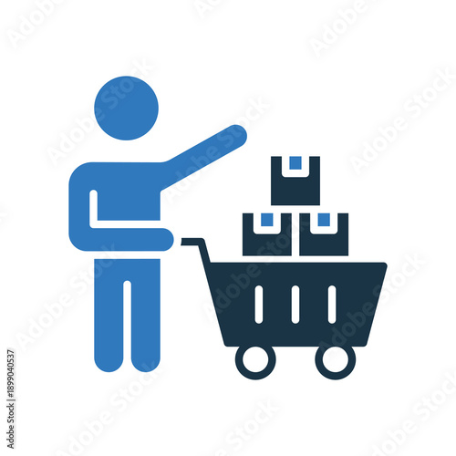 Consumers mixed color icon  Vector Illustration 