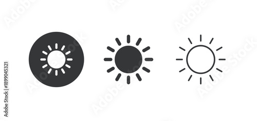Sun icon. Multi series icon. Perfect pixel isolated on white background. Vector illustration