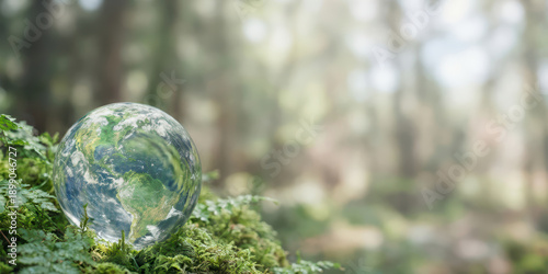 Globe green sustainable business background with reusing nature sustainability future natural reduce reduction environment eco energy environmental clean earth day zero net carbon concept