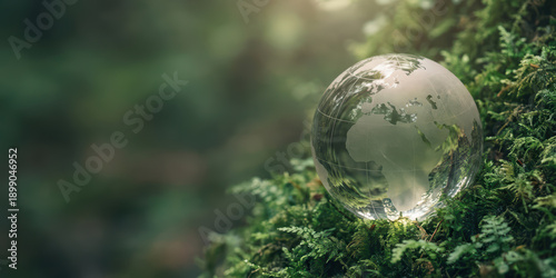 Globe green sustainable business background with reusing nature sustainability future natural reduce reduction environment eco energy environmental clean earth day zero net carbon concept