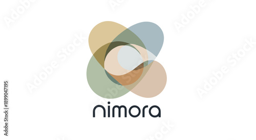 Nimora logo design with overlapping circles.