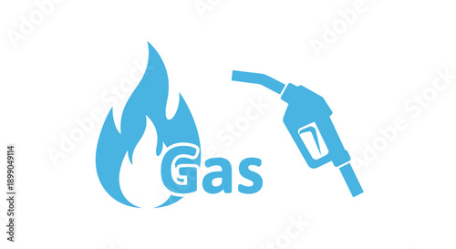 Gas fuel pump nozzle with flame