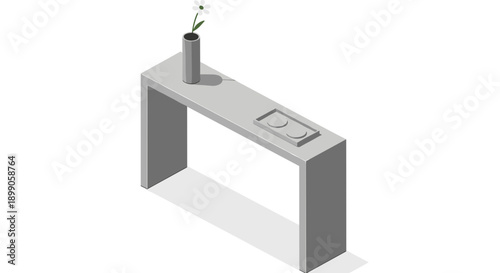 Modern Minimalist Bathroom Sink Design Concept.