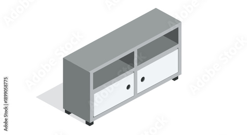 Modern Minimalist TV Stand with Storage.