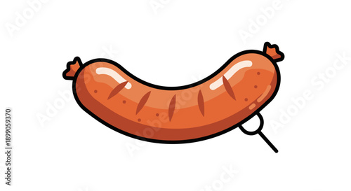 Sausage with Grill Marks and Twine.