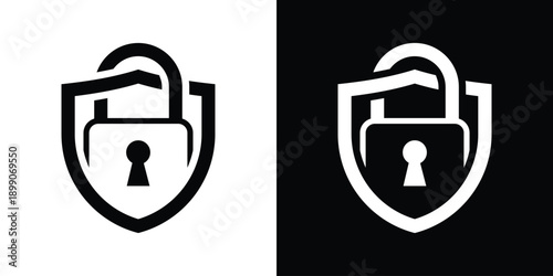 security shield logo icon design inspiration