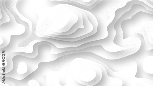 Abstract papercut background with waves, texture image. Grey white abstract background geometry shine and layer element for presentation design.